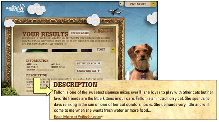 Petfinder screenshot composite 3